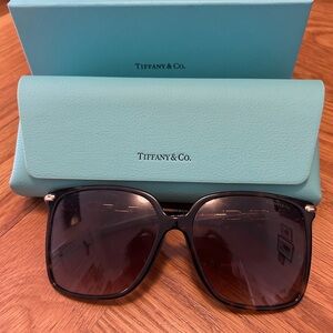 Tiffany & Co. Black Oversized Square Sunglasses